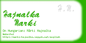 hajnalka marki business card