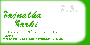 hajnalka marki business card